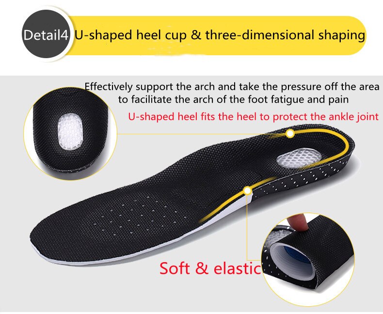 EVA – semelle en Gel de Silicone ultralégère pour le Sport, Absorption des chocs, en maille, soutien de la voûte plantaire, orthopédique, pour femmes et hommes, unisexe