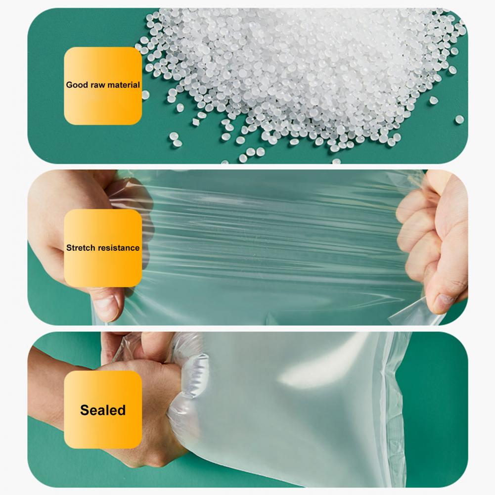 100Pcs/Set Zipping Plastic Bag Well Sealed Ziplocks Bag Zipper Sealing Bag Fresh Keeping Food Storage Pouch Gallon Bags