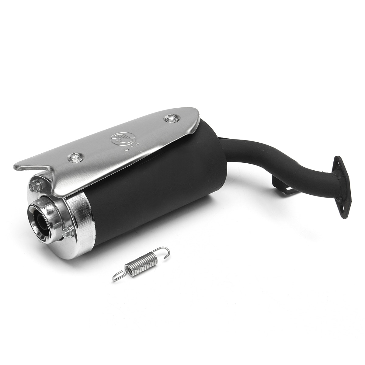 Tubo de escape Universal Negro para Motocross, silenciador para motor de motocicleta, Mini bicicleta, Quad, ATV, 43cc, 49cc