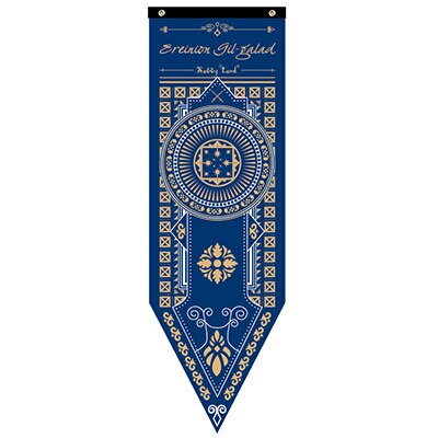 Erebor Arkenstone Lotr Flagge Rivendell Rohan Arthedain Ancalagon die Schwarz Saruman Wohnkultur Fahnen Banner Dekoration Valance S2: GilGalad