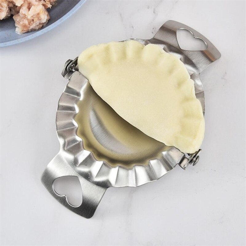 Dumplings Artefact Handleiding Rvs Dumplings Mold Keuken Klein Gereedschap Dumplings Wrapper Cutter Making Machine Jiaozi Tool