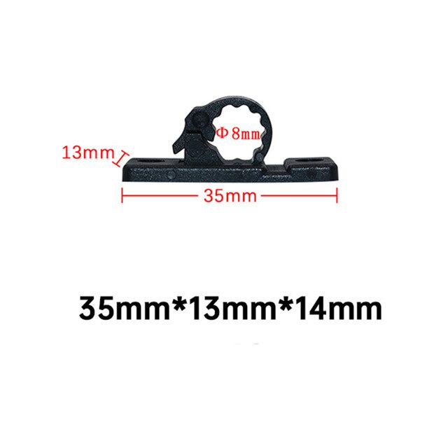 10 Pcs Sticky Wiring Fixing S Base Hook Wire Cable Gadget Clip Adhesive Wall Snap Type Fixed Cable Line Clip Clamp: Black-S