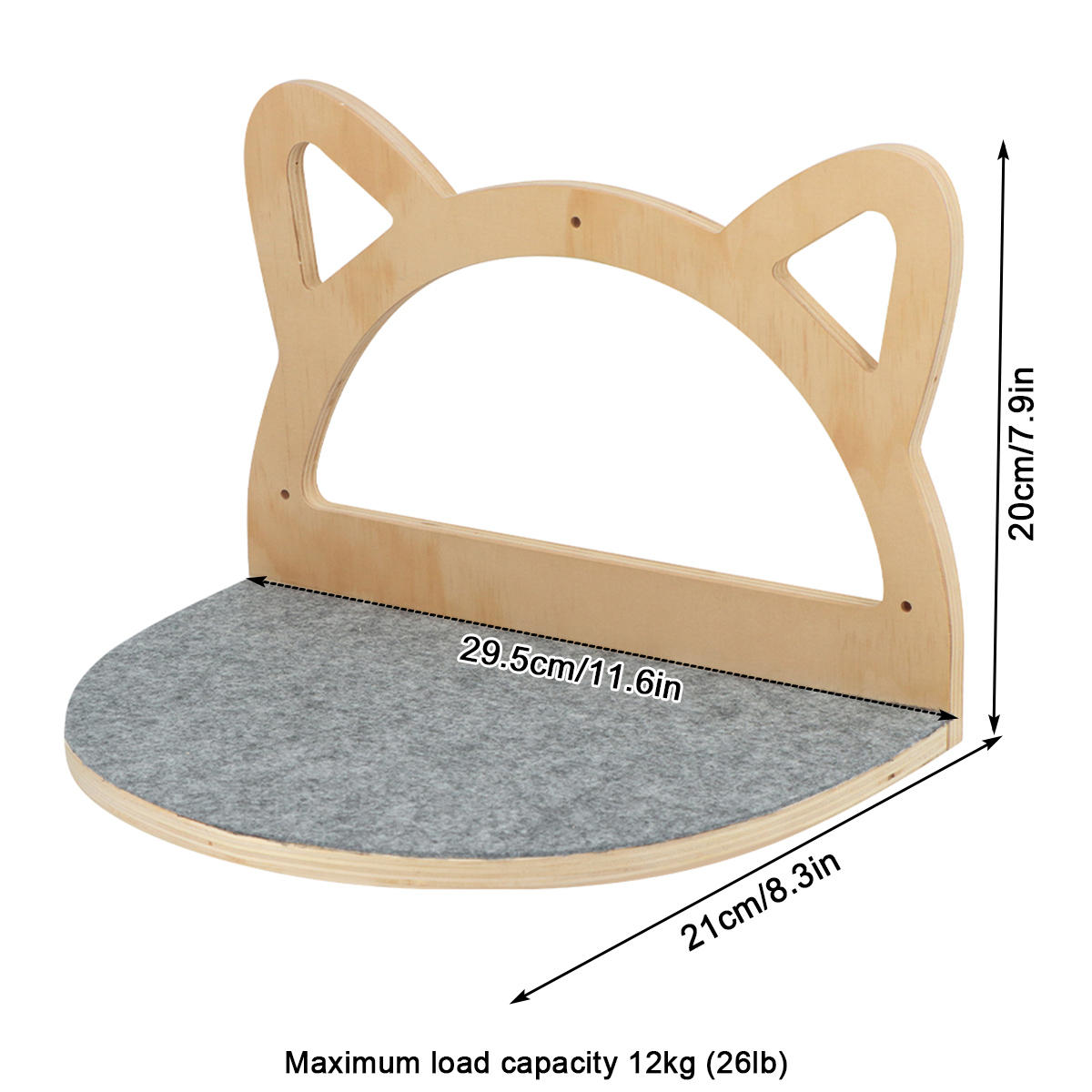 Kattenklimwand Gemonteerde Hangmat Krabpaal Voor Kat Houten Meubelladder Trappen Katten Slapen En Spelen: green