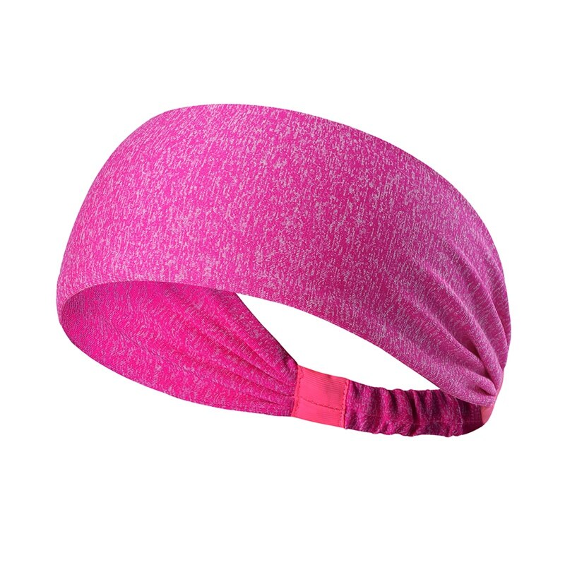 Banda antisudor para yoga gimnasio correr tenis baloncesto bandas de pelo ancho atléticos hombres mujeres activa banda elástica deportiva para cabeza Fitness: Rose