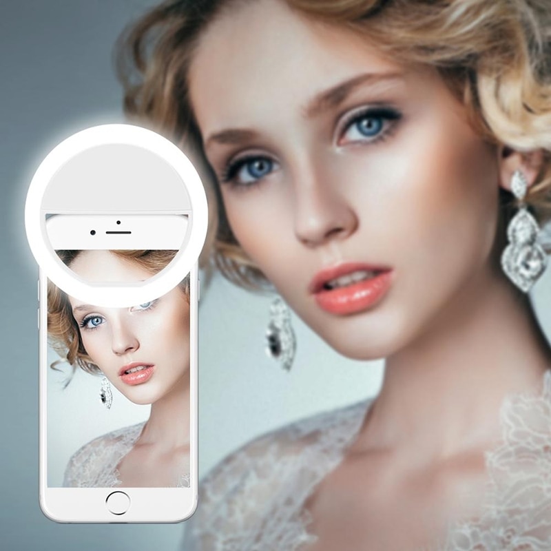 Selfie Ring Light 36 LED Camera Flash Lamp For iPhone Samsung Huawei Xiaomi Beauty Photography Video Calls Supplementary Clip