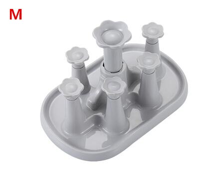 Bloem plastic beker opbergrek bekerhouder huishoudelijke glazen mok lekbak babyfleshouder standaard plank: F