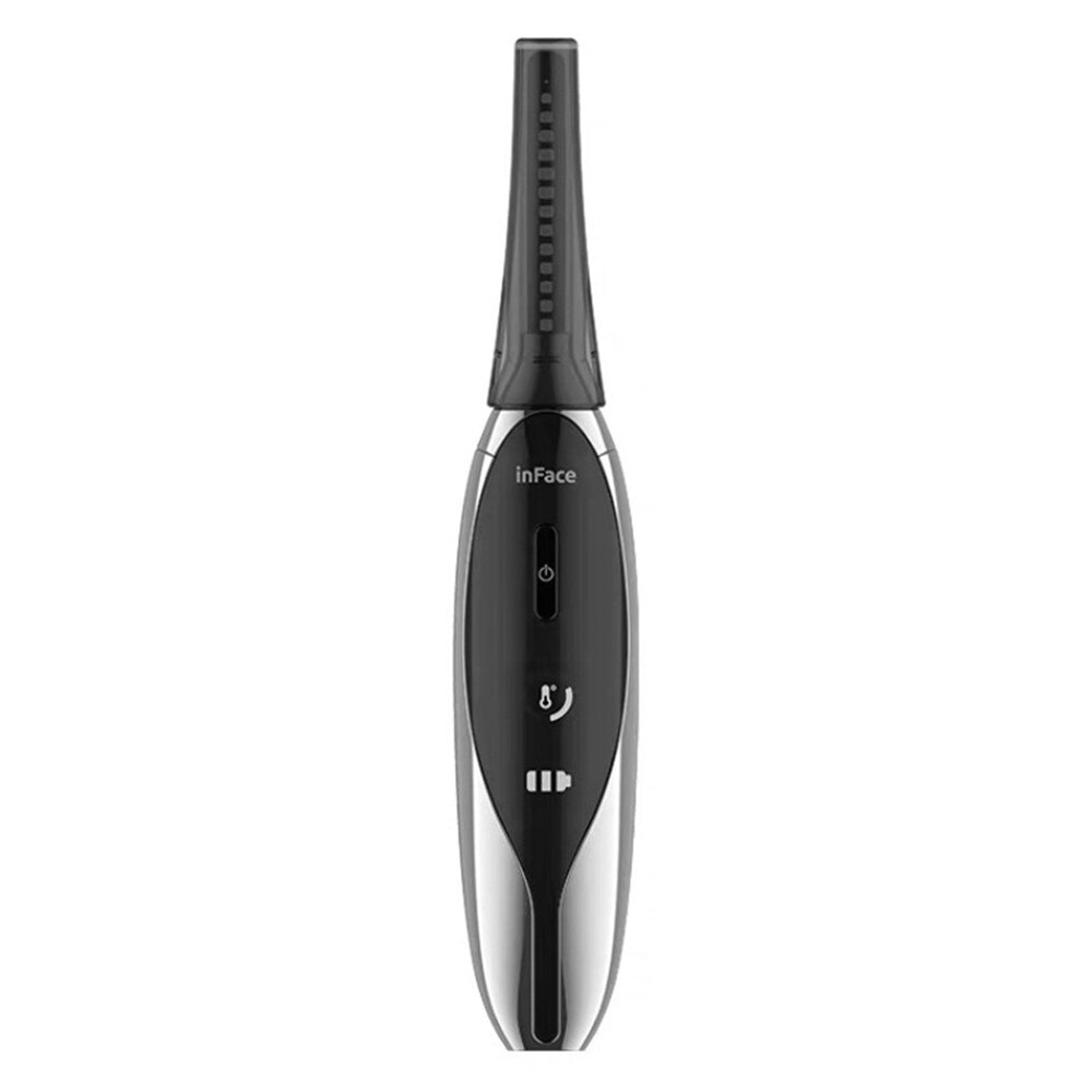 Xiaomi InFace Eyelash Curling Comb Eyelash Curler USB Rechargeable Long Lasting Electric Eyelash Curler Heated Eyelash Brush: Silver