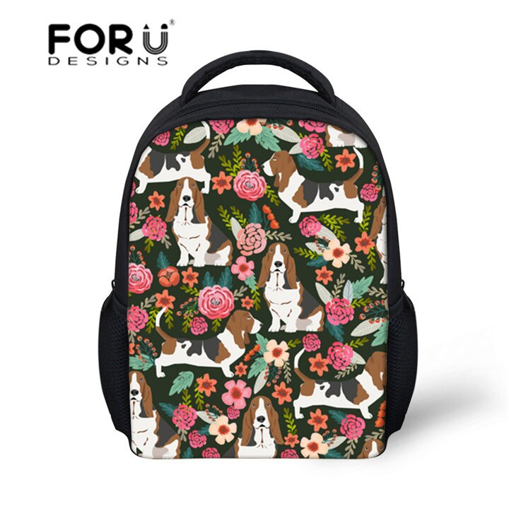 FORUDESIGNS Schooltassen Kinderen Rugzakken Zuigeling Basset Afdrukken kinderen Satchel Schooltas voor Baby Mochila Infantil: ZJZ036F