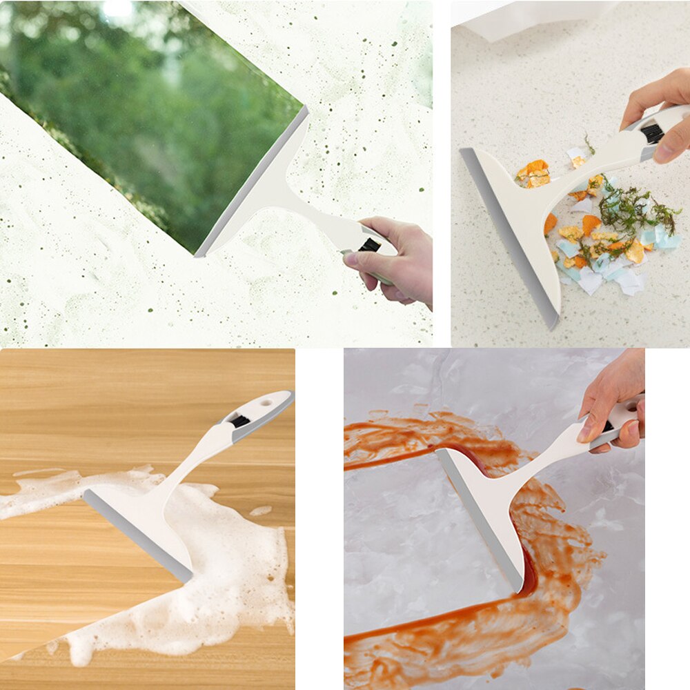 Bathroom Shower Squeegee Cleaner Window Wiper Glass Clean TRP Blade Hook mini duster brush Screen Wash Tile Scraper Kitchen/Car