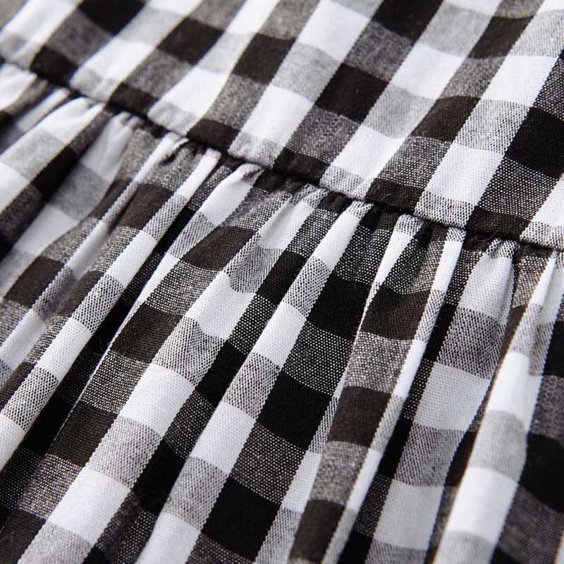 Nuovi Bambini di Estate del Cotone Plaid Abiti Casual Del Bambino Delle Ragazze Manica Lunga Del Vestito Vestido Infantil Bambini del Costume Del Bambino 0-4Y
