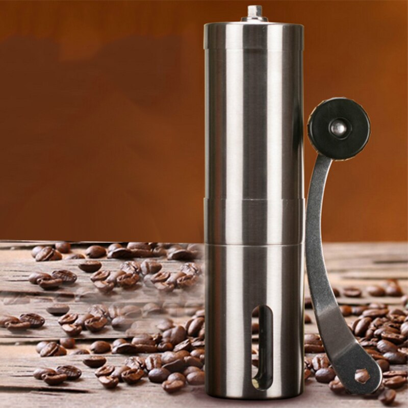 Molinillo de café Manual, de acero inoxidable molinillo de café, fresa cónica de cerámica, manivela Manual con cuchara