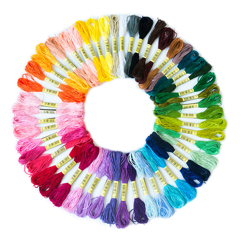 50/100 Colors Cross Stitch Sewing Thread Set Embro... – Vicedeal