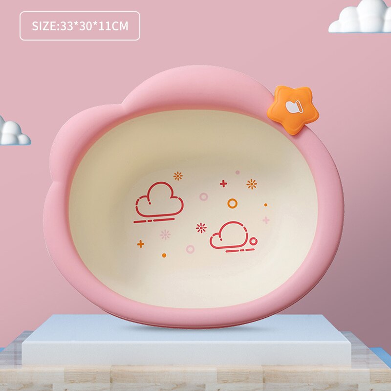 Baignoire épaissie de bébé de lavabo de bain de pied de baignoire de bébé qui respecte l'environnement en plastique de Silicone portatif avec le modèle de bande dessinée diverses couleurs: 1