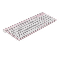 Wireless Keyboard Frans (Roze) Ergonomische Usb Interface Computer Mute Azerty Toetsenbord Voor Pc Laptop Tv