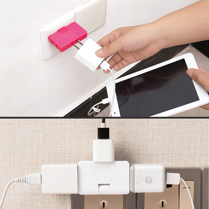 One In Three 180 Degree Rotatable Socket Converter Extension Multi-Plug Distributor Portable Wireless Charging Socket Adapter
