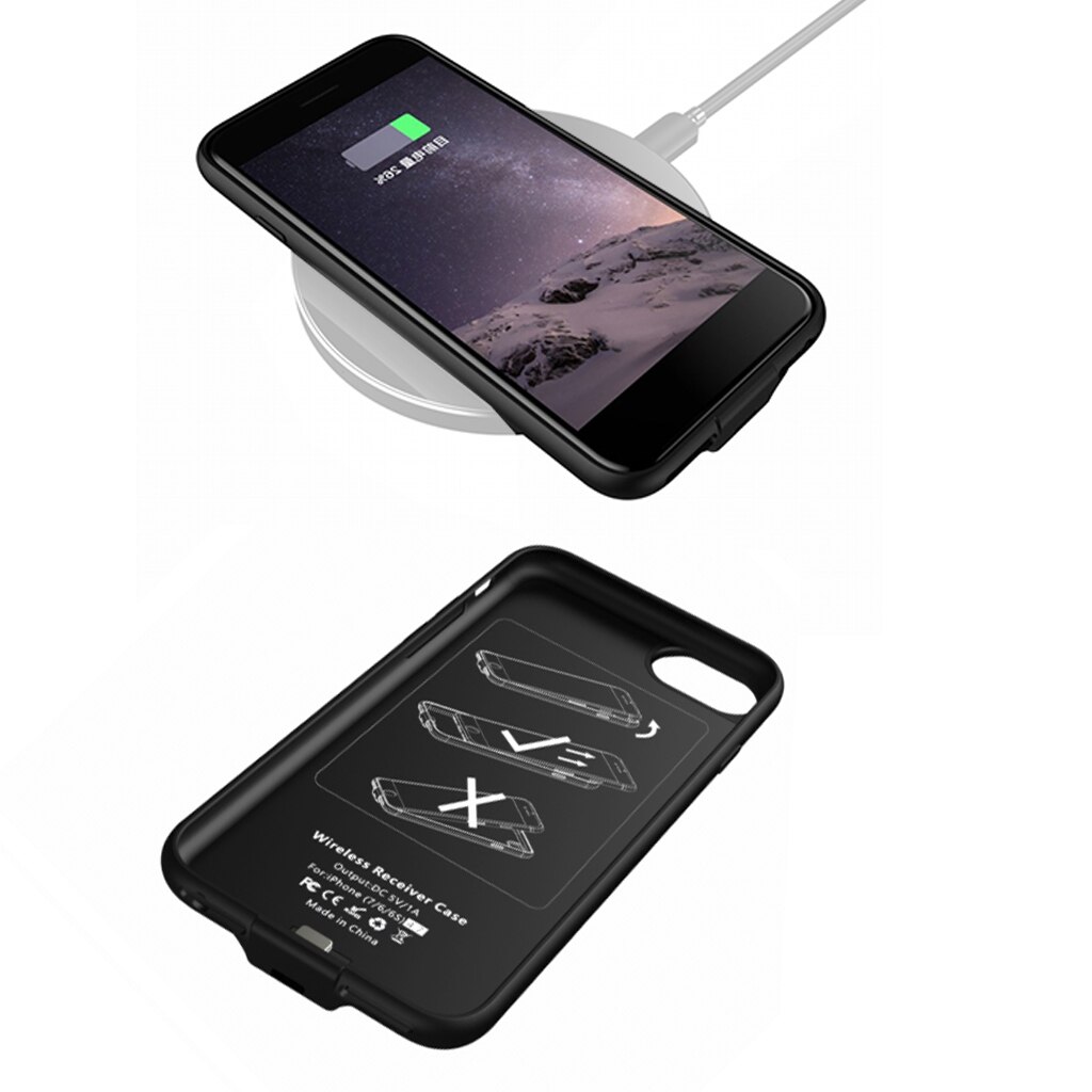 Wifi Draadloze Oplader Qi Ontvanger Case Compatibel Met Iphone 7 7Plus Cover Draadloze Opladen Ontvanger Case Ultra