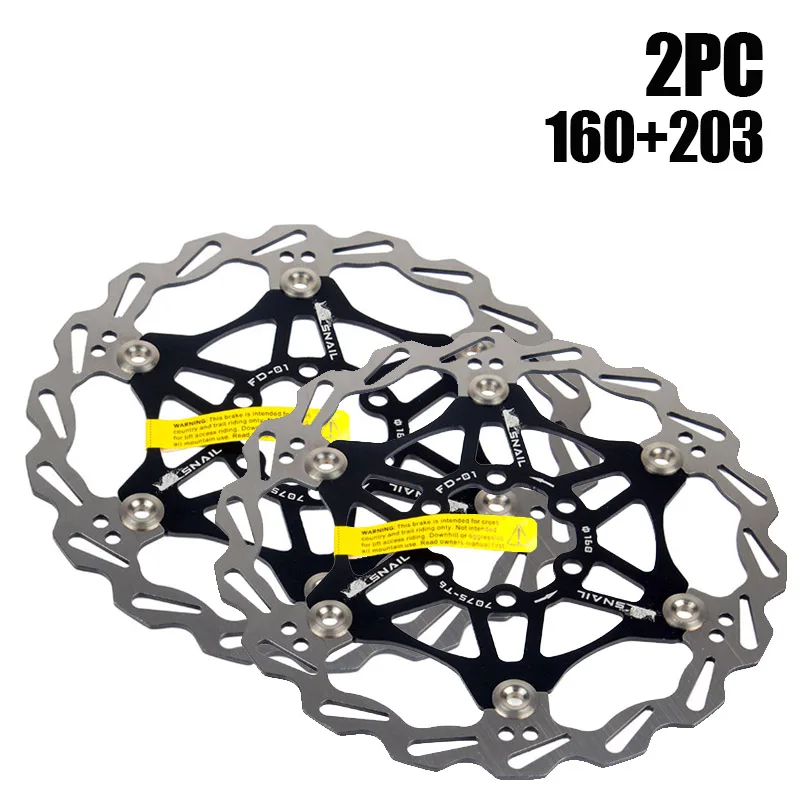 Rotor de freno de disco SNAIL para bicicleta de montaña, Rotor flotante, disipación de calor, rotor de acero inoxidable de 140/160mm, 180/203mm, accesorios para ciclismo: Morado