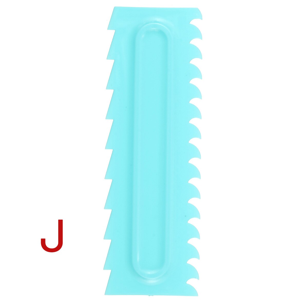 Cake Decorating Comb Cake Scraper Icing Smoother Plastic Confectionery Pastry Spatula Baking Tools for Cake Shop Home Bakeware: J
