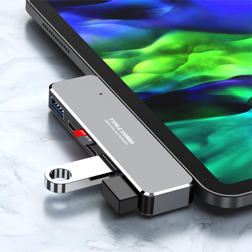 USB Type-c hub to usb3.0*3+ SD/TF 5 in 1 multi-function laptop dock station usb hub ноутбук планшет флешка Планшеты أجهزة الكمبي