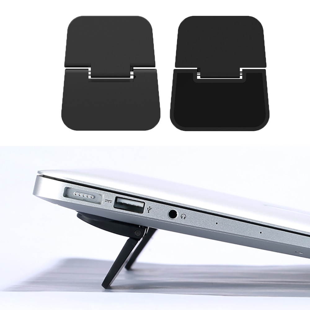 Holdbar multifunktionel laptop radiator holder bærbar holder sammenfoldelig sort kølebeslag pad bog tablet stativ støtte 10kg