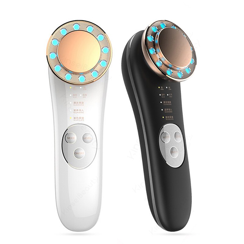 8 In 1 Rf Radio Frequentie Elektrische Led Photon Lichttherapie Rf Ems Huidverjonging Gezicht Lifting Draai Massage Schoonheid machine