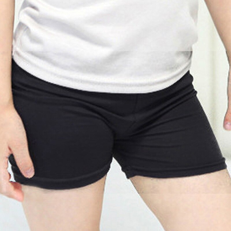 Baby Kinder Mädchen Sommer Beiläufige Bunte Shorts Gamaschen-dünne Stretch Sicherheits Kurze Hosen Kleidung 7 Farben: Black / 4T