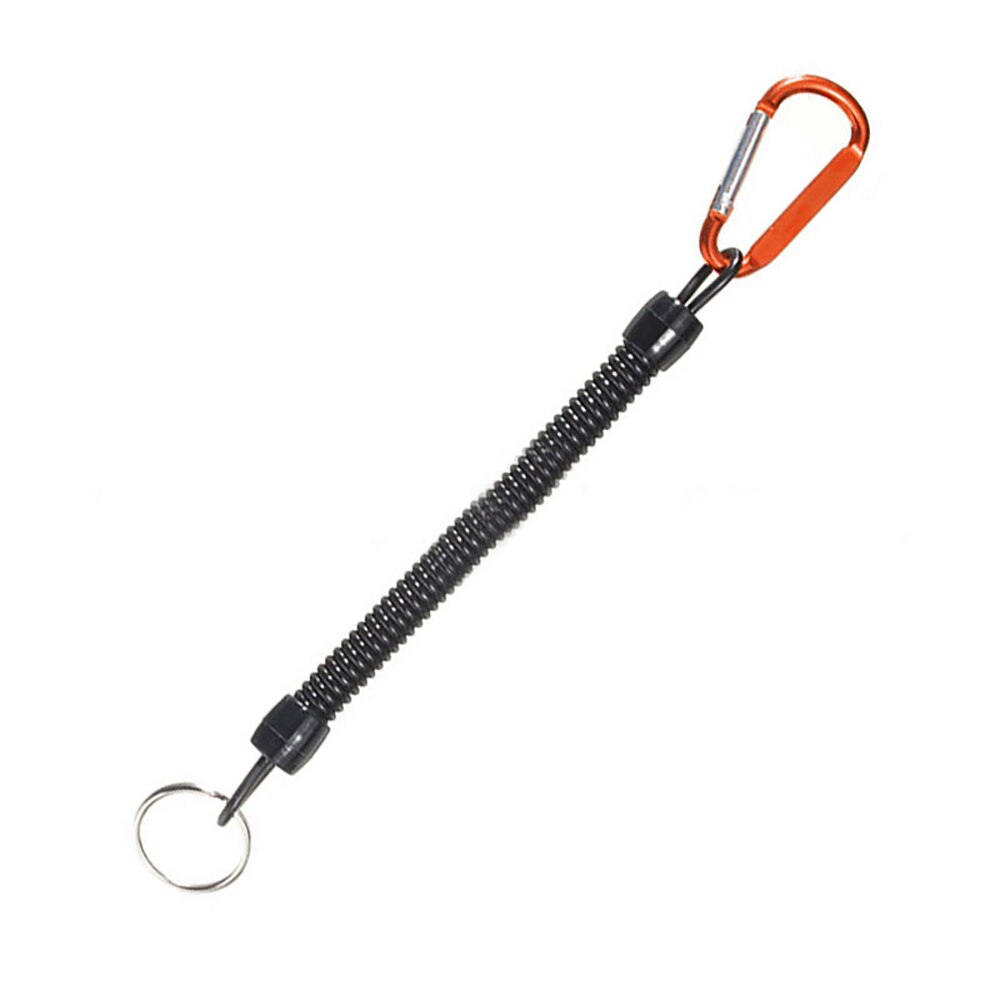 Fiskehållningsrep tpu teleskopskydd fjäderrep locktång trådskärare anti-förlorad fisketillbehör med karbinhake: Orange