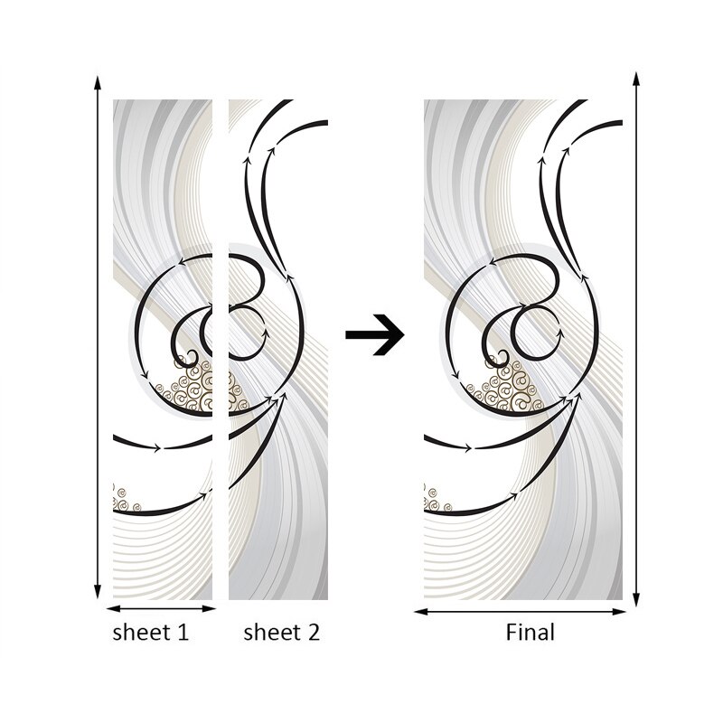 Pegatina de puerta 3D, papel tapiz impermeable autoadhesivo extraíble, sala de estar póster para, dormitorio, decoración de puerta, calcomanías de pared