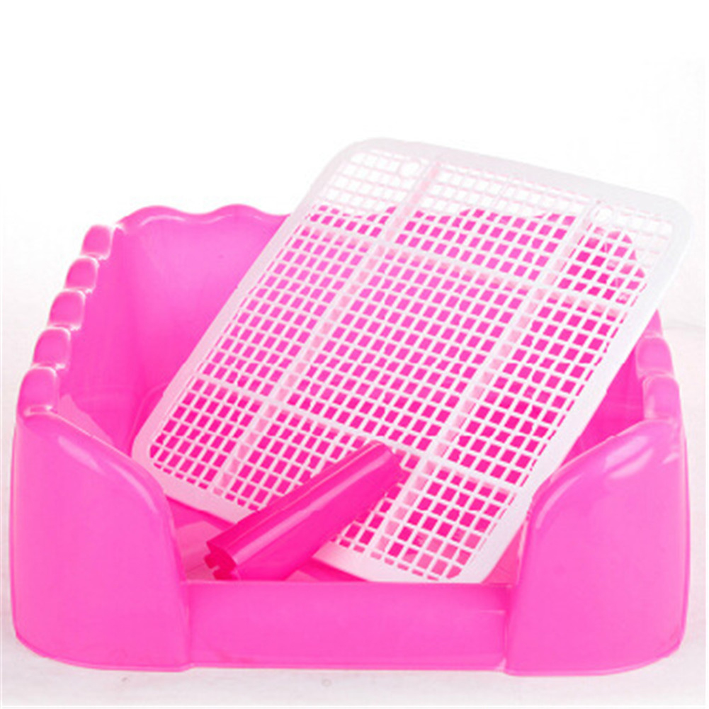 animale domestico Recintato Wc Griglia Vassoio Lettiera di Addestramento Del canna Toilette Cucciolo Padella con Parete Interna animale domestico Vasino facile da Pulire forniture