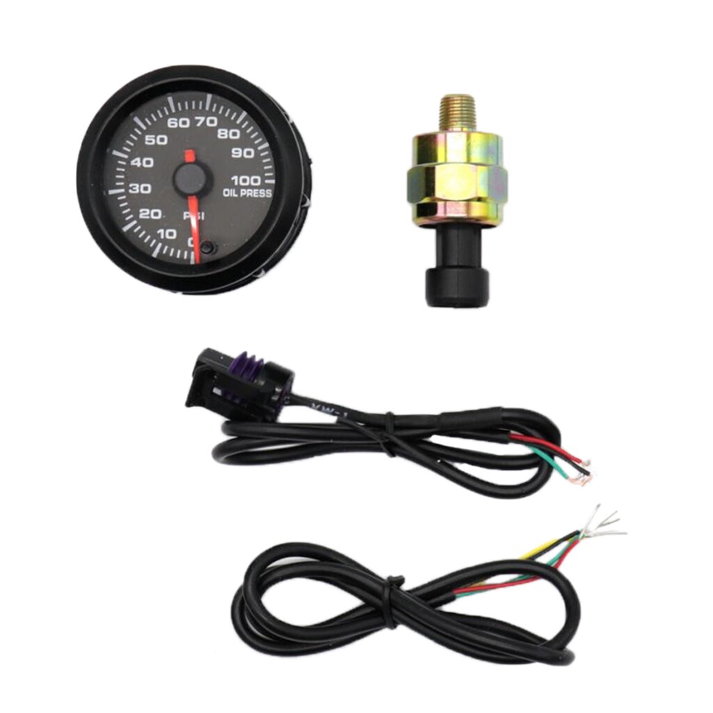 Öl Manometer + Sensor Digital LED DC 12V 52mm 0-100psi für Universal- Auto