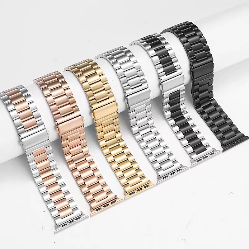 Pulseira de Aço Inoxidável para Apple Watch, Bracelete de Metal, Ultra 49mm, 10mm, 42mm, 46mm, 9mm, 8, 7, 45mm, 41mm, iWatch 6, 5, 4, 3, SE, 44 milímetros, 40 milímetros