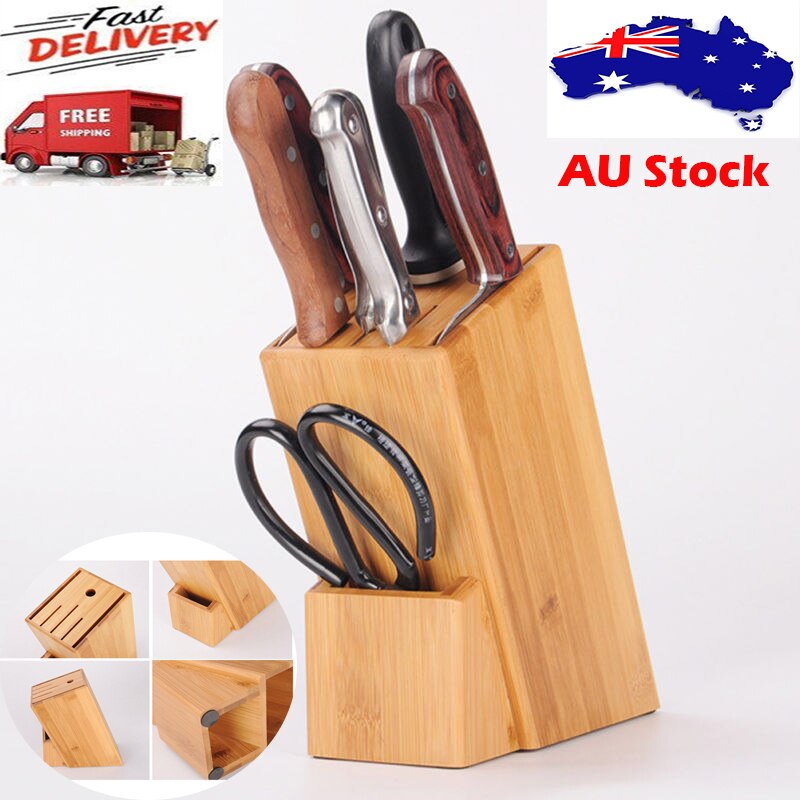 1 Pc Functionele Universele Milieuvriendelijke Bamboe Mes Rack Blok Organizer Holder Stand Te Restaurant Keuken Thuis