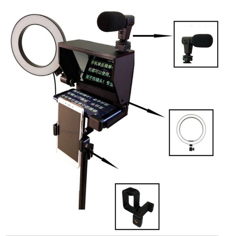 Smartphone avec télécommande, prompteur Portable, avec commande à distance, Interview en direct, discours, téléphone Portable,