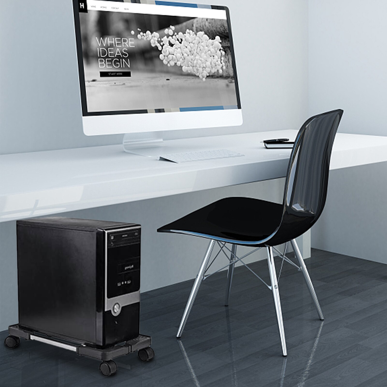 Mobiele Computer Mainframe Desktop Computer Mainframe Beugel Cooling Base Katrol Chassis Beugel Mainframe Rack Voor Meest Pc