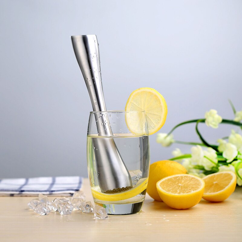 Barra de hielo triturado de acero inoxidable , 1 Uds., coctelería Muddler para barman, barra de limón, suministros de herramientas