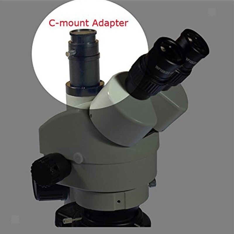 Stereo Microscoop Camera Adapter 1X C-Mount Adapter Voor Trinoculaire Stereo Microscoop Digitale Ccd Usb Camera Ctv Accessoires