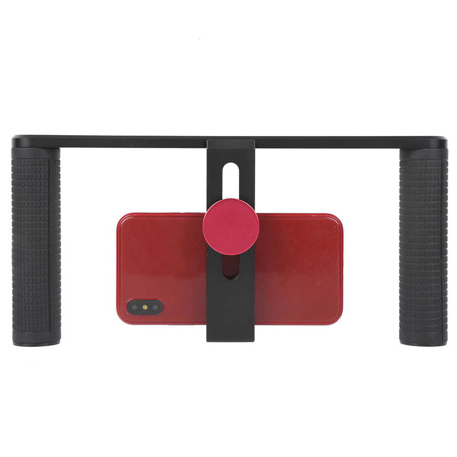 Handheld Mobiele Telefoon Kooi Rig Smartphone Video Filmmaken Beugel Met Dual Cold Shoe Mount Voor Microfoon Led Licht Invullen