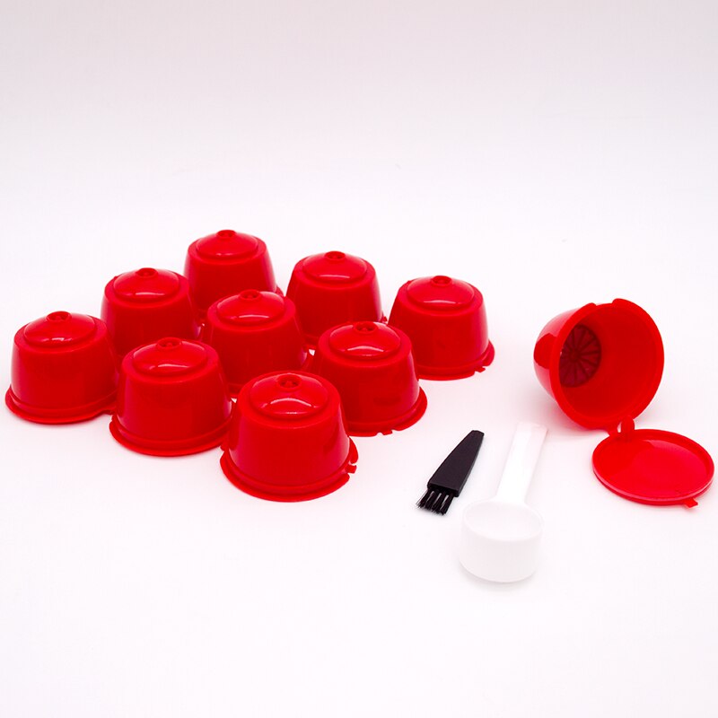 5PCS Refillable Capsules for Nescafe DOLCE GUSTO Coffee Capsules Reusable Filter with Spoon Brush Coffee Pods