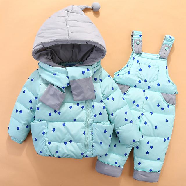 Baby Jongens Winter Snowsuit Kinderen Donsjack Overalls Sneeuw Pak 1-4 Jaar Kinderen Meisjes Jas Kleding Set baby Pak