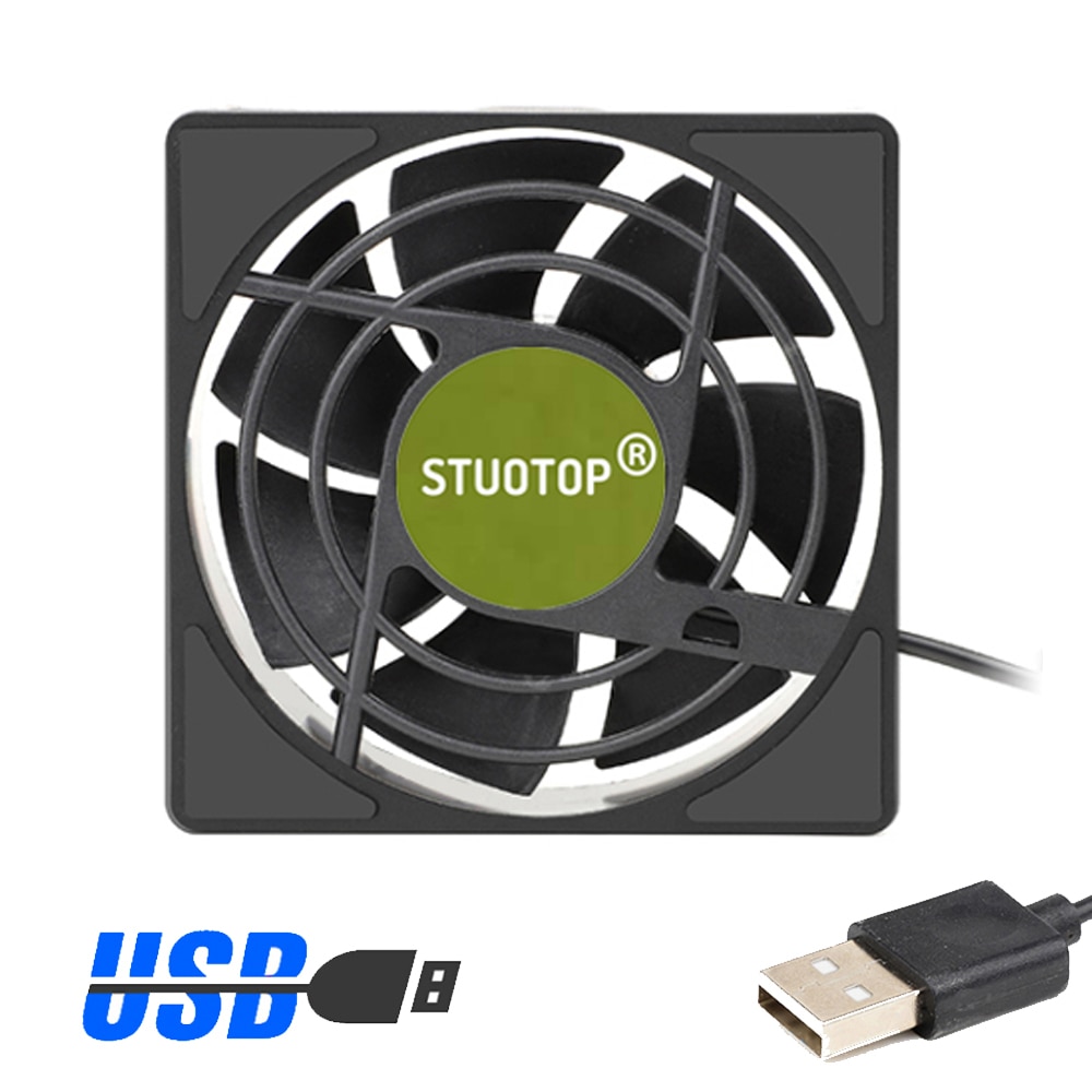 Android Tv Box Slimme Set-Top Box Koelventilator Mute Draadloze Dc 5V Usb Voeding 80Mm radiator Mini Fan