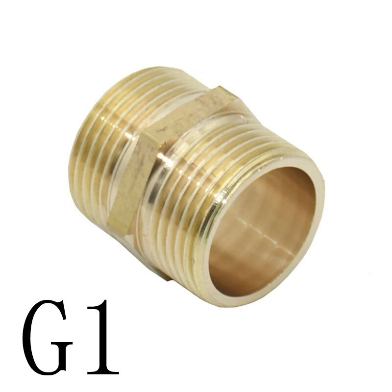 1/2 3/4 1" brass metal threaded Male connectors G1/2 G3/4 G1 copper 2 way thread Repair joints Extended repair joints 1pcs: G1