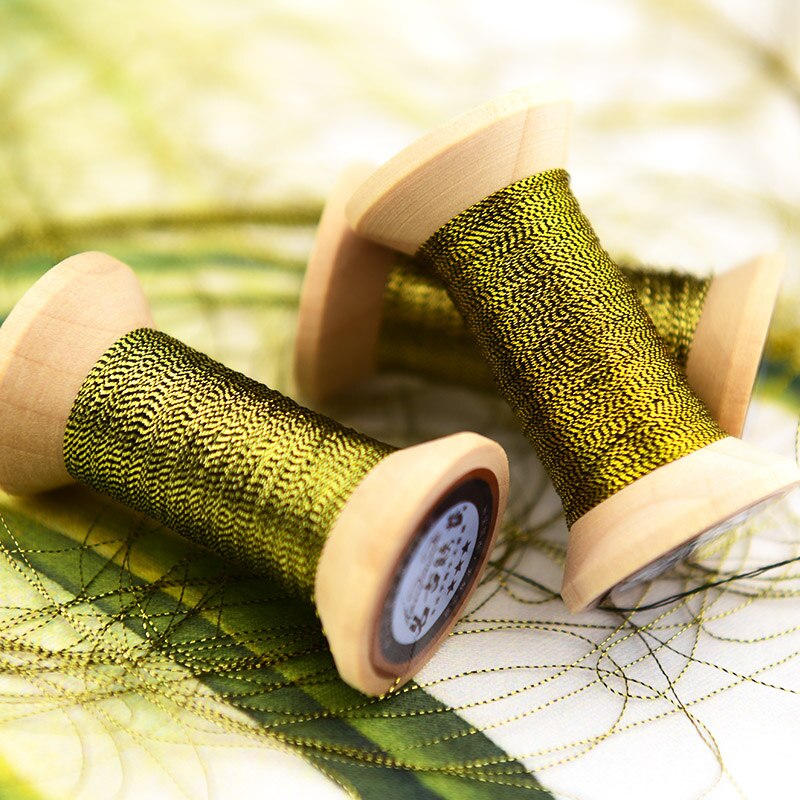 Olive green series of Gold Line/French embroidery thread/embroidery spool/colorful gold embroidery thread /50 meters/roll