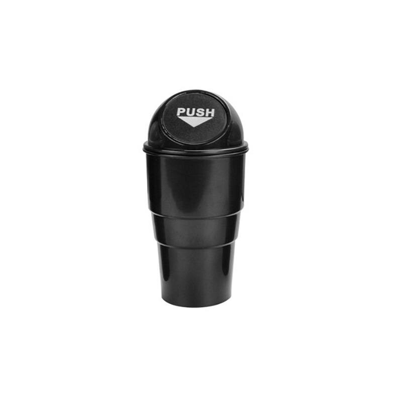 Papeleras automáticas para coche, accesorio Universal, contenedor para polvo, funda de resorte, tres colores: Black