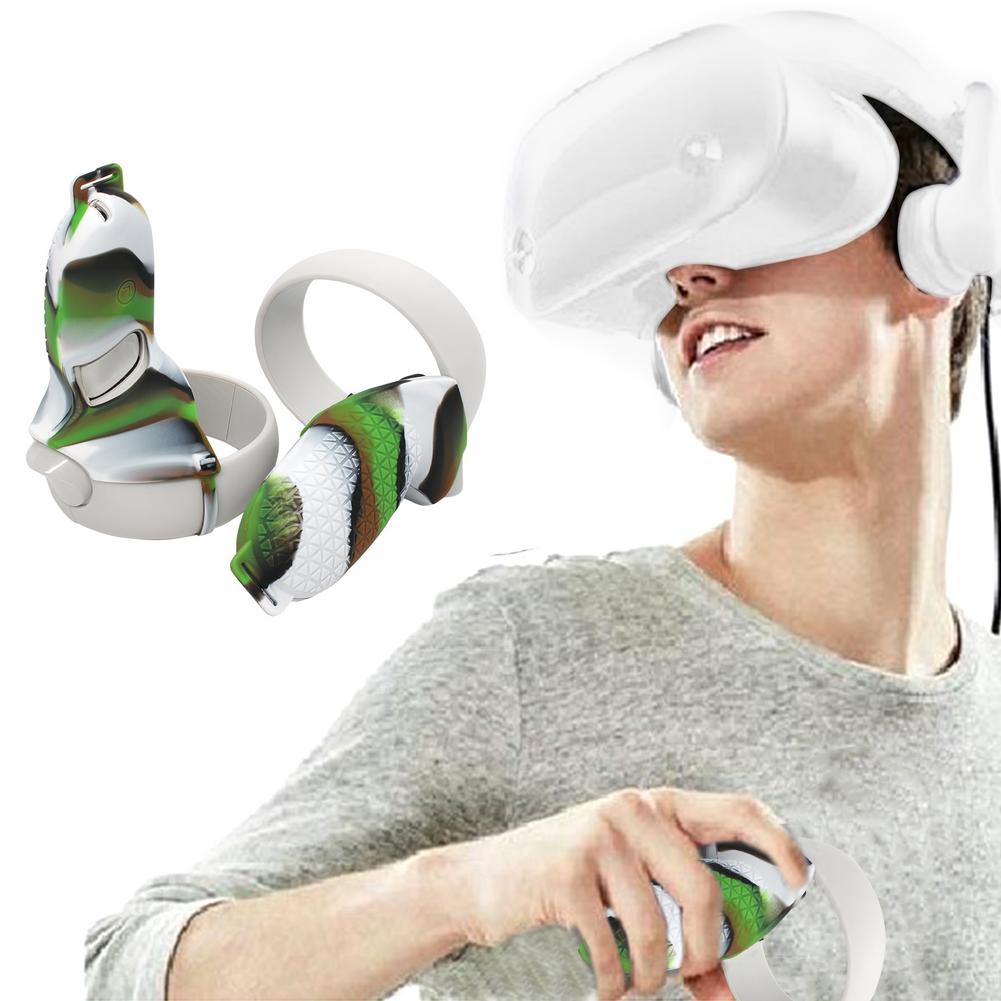 Cubierta protectora para Oculus Quest 2 VR, cubierta de silicona para controlador táctil, agarre para Oculus Quest 2 VR, accesorios