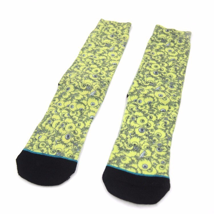 Style 360 Printing Boneless Socks Head Thick Outdoor Sports Skateboard Socks (1 Pair): Khaki
