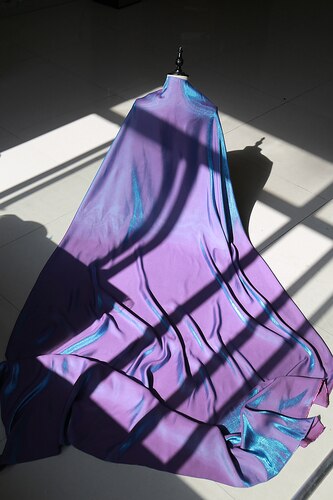 Blue purple gradient cloth cotton skin gloss silk cloth breathable shirt pants skirt dress fabric fabric: Purple Blu-ray