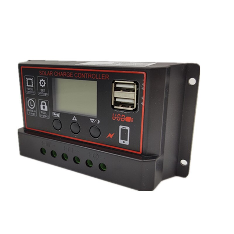 12V24V 10A/20A/30A Simple Solar Controller Light Time Control Solar Charge and Discharge Controller with USB