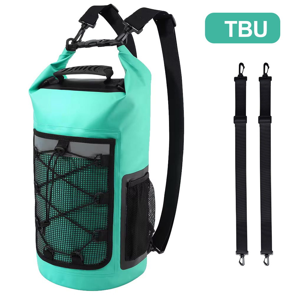 25L Wasserdichter Trockensack Angelrucksack zum Driftfischen, Schwimmen, Flusswanderungen, Schulter-Angeltasche, Köderfischerei-Eimer, Ausrügestochen für Tauchen, Rafting, Kajak: Lila