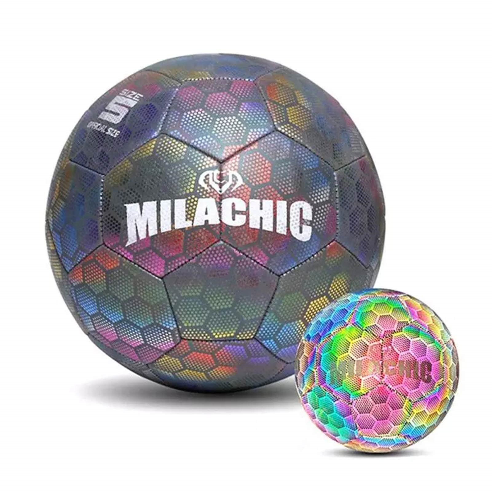 Geen. 4 Geen. 5 Lichtgevende Voetbal Pu Slijtvaste Knipperende Reflecterende Voetbal Volwassen En Kind Professionele Training Voetbal: NO.4