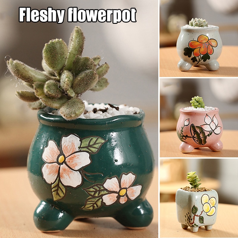 Succulent Pots Plant Pots Garden Pots Ceramic Flower Pots Planter Outdoor Garden Home Decoration J99Store
